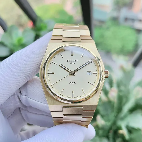 Đồng Hồ Nam Tissot PRX Quartz T137.410.33.021.00 Màu Vàng Gold