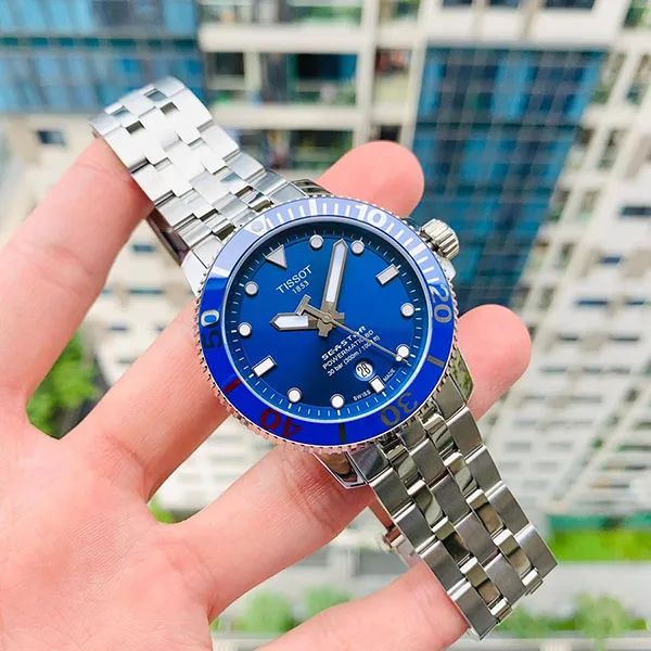 Đồng Hồ Nam Tissot Seastar 1000 Powermatic 80 T120.407.11.041.03 Màu Xanh Bạc