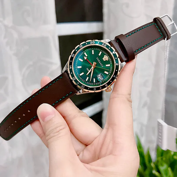 Đồng Hồ Nam Versace Hellenyium V11090017 Màu Xanh Nâu
