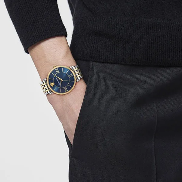 Đồng Hồ Nam Versace V-Eternal Bracelet Watch 42mm VEKA00722 Màu Xanh Vàng - Đồng hồ - Vua Hàng Hiệu