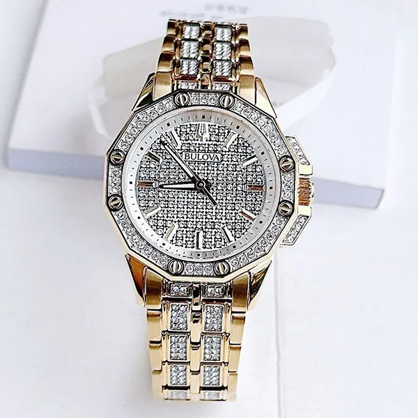 Đồng Hồ Nữ Bulova Quartz 98L302 Màu Vàng Trắng - Đồng hồ - Vua Hàng Hiệu