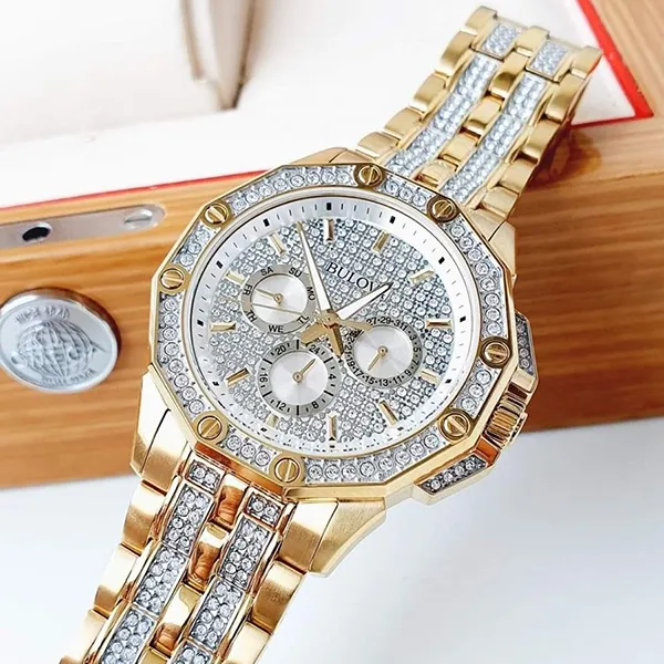 Đồng Hồ Nữ Bulova Quartz 98L302 Màu Vàng Trắng - Đồng hồ - Vua Hàng Hiệu