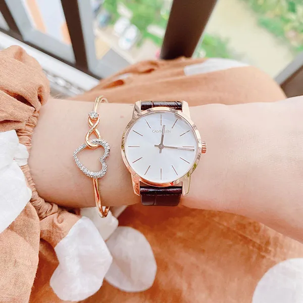 Đồng Hồ Nữ Calvin Klein CK K2G23620 Màu Nâu Trắng - Đồng hồ - Vua Hàng Hiệu
