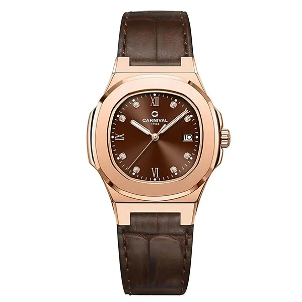 Đồng Hồ Nữ Carnival 8160L-VH-DD-N Màu Nâu