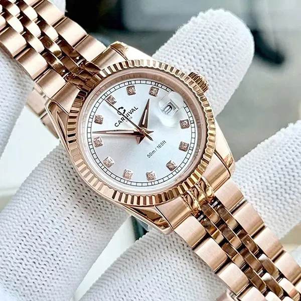 Đồng Hồ Nữ Carnival Watch 8131L-VH-T Quartz Màu Vàng Hồng