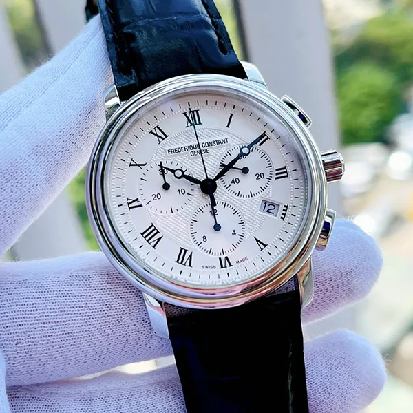 Đồng Hồ Nam Frederique Constant Chronograph FC-292MC4P6 Màu Đen Trắng