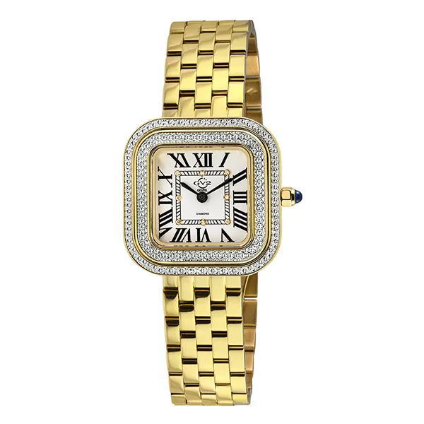 Đồng Hồ Nữ Gevril Bellagio Quartz Gold-Tone Diamond Women's Watch 12132B Màu Vàng Gold