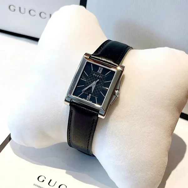 Đồng Hồ Nữ Gucci YA138503 Rectangle Case Màu Đen