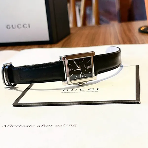 Đồng Hồ Nữ Gucci YA138503 Rectangle Case Màu Đen