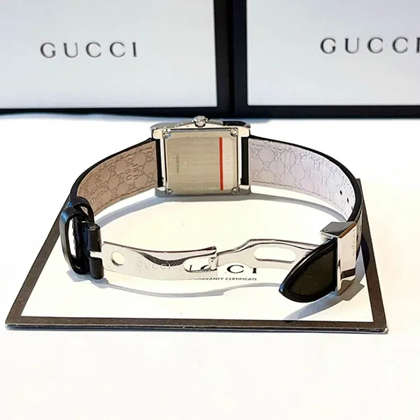 Đồng Hồ Nữ Gucci YA138503 Rectangle Case Màu Đen