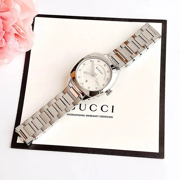 Đồng Hồ Nữ Gucci Diamond Stainless Steel Quartz Watch YA142504 Màu Bạc - Đồng hồ - Vua Hàng Hiệu