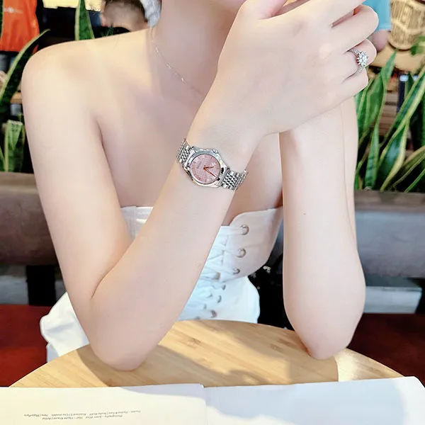 Đồng Hồ Nữ Gucci G-Timeless Pink Watch 27mm YA126566 Màu Hồng Bạc