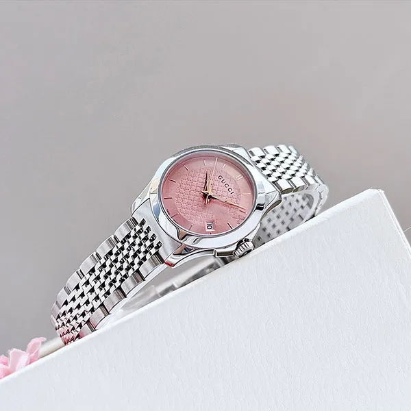 Đồng Hồ Nữ Gucci G-Timeless Pink Watch 27mm YA126566 Màu Hồng Bạc