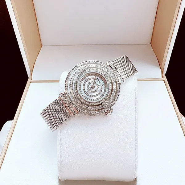 Đồng Hồ Nữ Guess Quartz GW0550L1 Dream Mesh Màu Bạc - Đồng hồ - Vua Hàng Hiệu