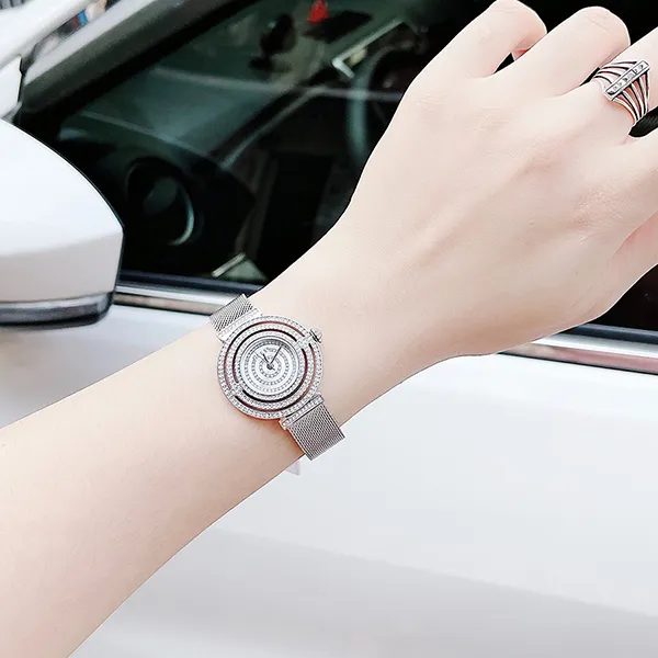 Đồng Hồ Nữ Guess Quartz GW0550L1 Dream Mesh Màu Bạc - Đồng hồ - Vua Hàng Hiệu