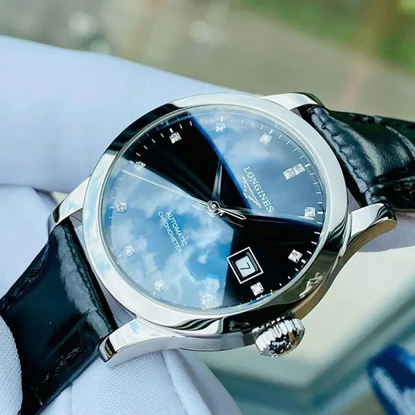 Đồng Hồ Nữ Longines Automatic Chronometer Record Collection Diamond L2.321.4.57.2 Màu Đen - Đồng hồ - Vua Hàng Hiệu