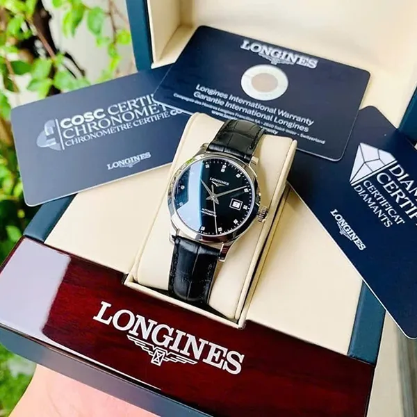 Đồng Hồ Nữ Longines Automatic Chronometer Record Collection Diamond L2.321.4.57.2 Màu Đen - Đồng hồ - Vua Hàng Hiệu