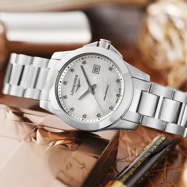 Đồng Hồ Nữ Longines Conquest Watch L3.376.4.87.6 Màu Bạc