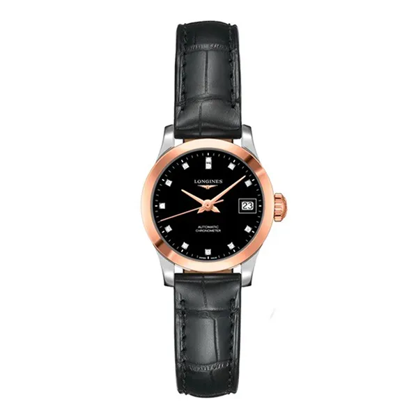 Đồng Hồ Nữ Longines Automatic Record Watch L2.320.5.57.2 Màu Đen - Đồng hồ - Vua Hàng Hiệu
