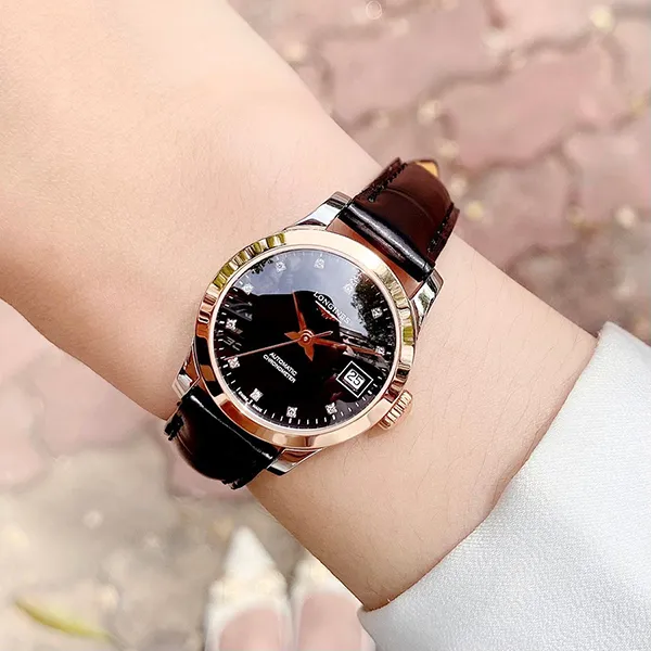 Đồng Hồ Nữ Longines Automatic Record Watch L2.320.5.57.2 Màu Đen - Đồng hồ - Vua Hàng Hiệu