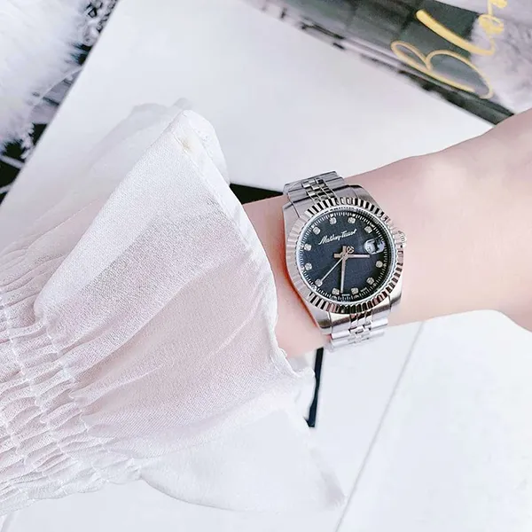 Đồng Hồ Nữ Mathey Tissot III Black Dial D810AN Màu Bạc/Đen