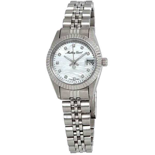 Đồng Hồ Nữ Mathey-Tissot Mathey II Quartz Crystal White Mother Of Pearl Dial Ladies Watch D710AI Màu Bạc