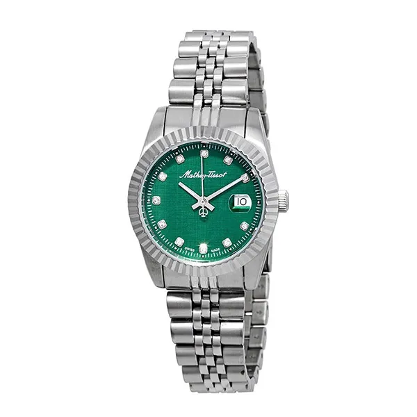 Đồng Hồ Nữ Mathey-Tissot Rolly III Crystal Green Dial Ladies D810AV Màu Xanh Bạc