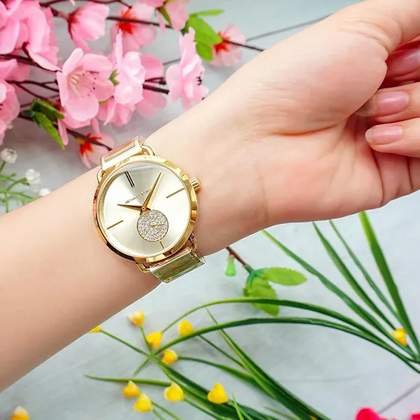 Đồng Hồ Nữ Michael Kors MK Portia Gold-Tone Watch 36mm MK3639 Màu Vàng Gold