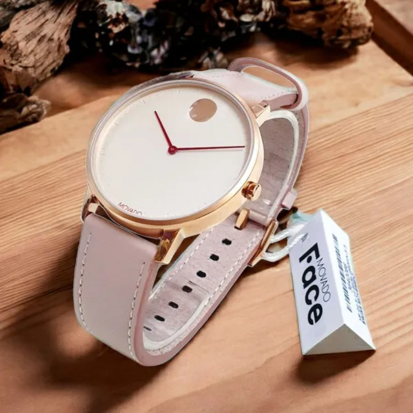 Đồng Hồ Nữ Movado Face Quartz 3640066 Watch 41mm Màu Hồng Nhạt