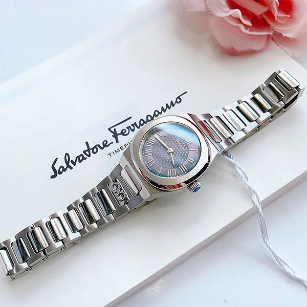 Đồng Hồ Nữ Salvatore Ferragamo Lliptical Mother Of Pearl Watch SFKQ00123 Màu Bạc - Đồng hồ - Vua Hàng Hiệu