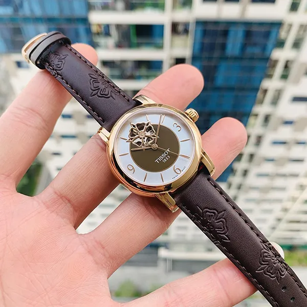 Đồng Hồ Nữ Tissot Automatic Lady Heart Cafe Ladies Watch T050.207.37.117.04 Màu Nâu