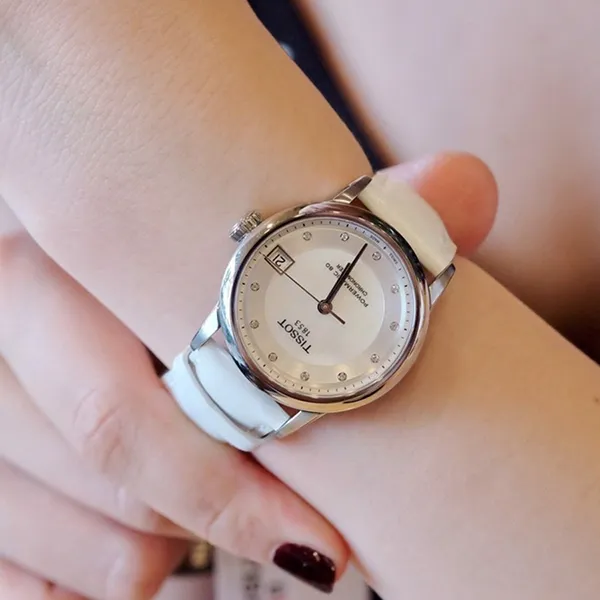 Đồng Hồ Nữ Tissot Luxury Automatic Cosc Watch T086.208.16.116.00 Màu Trắng