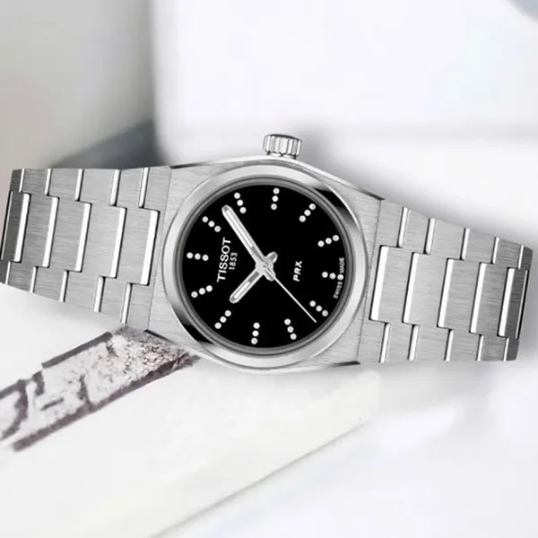 Đồng Hồ Nữ Tissot PRX Quartz 25mm T137.010.11.056.00 Màu Bạc Đen