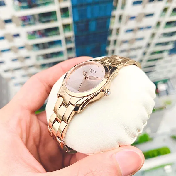 Đồng Hồ Nữ Tissot T-Wave Rose Diamond T112.210.33.456.00 (T1122103345600) Màu Vàng Hồng