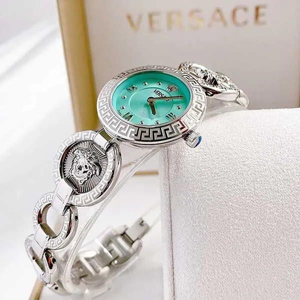 Đồng Hồ Nữ Versace Quartz VEWCA0324 Màu Xanh Bạc