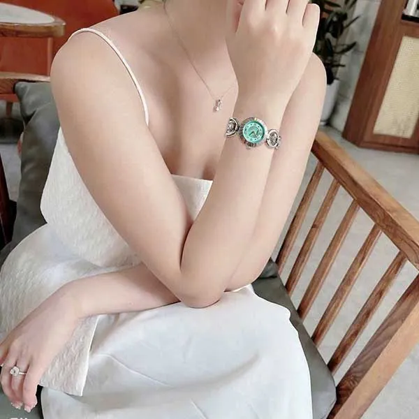Đồng Hồ Nữ Versace Quartz VEWCA0324 Màu Xanh Bạc
