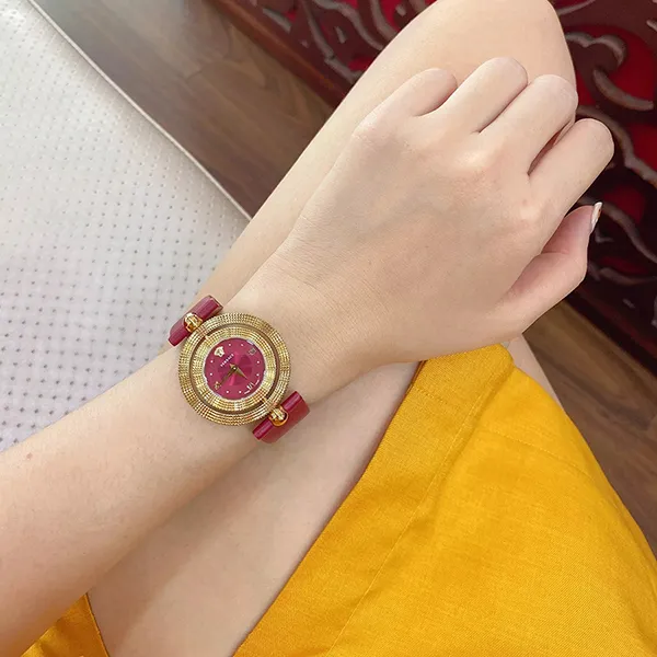 Đồng Hồ Nữ Versace VE7900320 Eon Red Leather Ladies Watch 33.5mm Màu Đỏ Vàng - Đồng hồ - Vua Hàng Hiệu