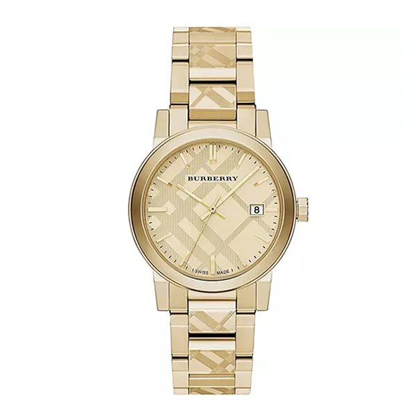 Đồng Hồ Unisex Burberry The City Swiss Gold Watch 38mm BU9038 Màu Vàng