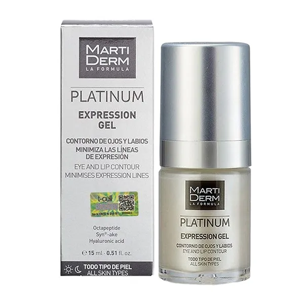 Gel Dưỡng Hỗ Trợ Làm Đầy Rãnh, Giảm Nhăn Đuôi Mắt & Khóe Miệng MartiDerm Platinum Expression Gel 15ml - Mỹ phẩm - Vua Hàng Hiệu