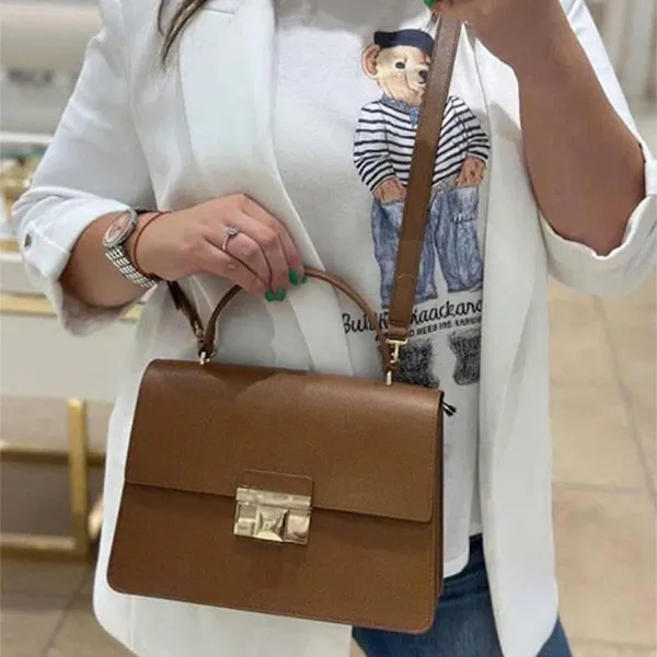 Túi Xách Tay Nữ Furla Venere Top Handle Bag Màu Nâu Size 25 - Túi xách - Vua Hàng Hiệu