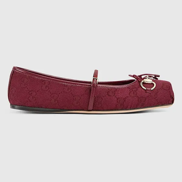 Giày Bệt Nữ Gucci Horsebit Ballet Flat ‎821220 FAD8F 8546 Màu Đỏ Size 36 - Giày - Vua Hàng Hiệu
