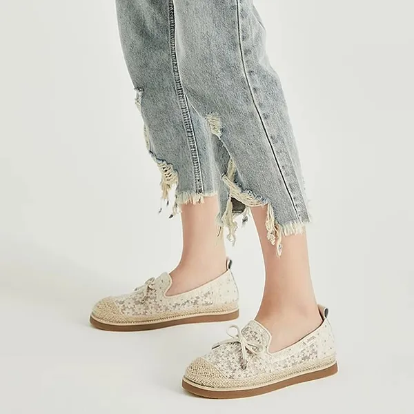 Giày Bệt Nữ Jeep Hoa PXM241WAS998 Màu Trắng Kem Size 36 - Giày - Vua Hàng Hiệu