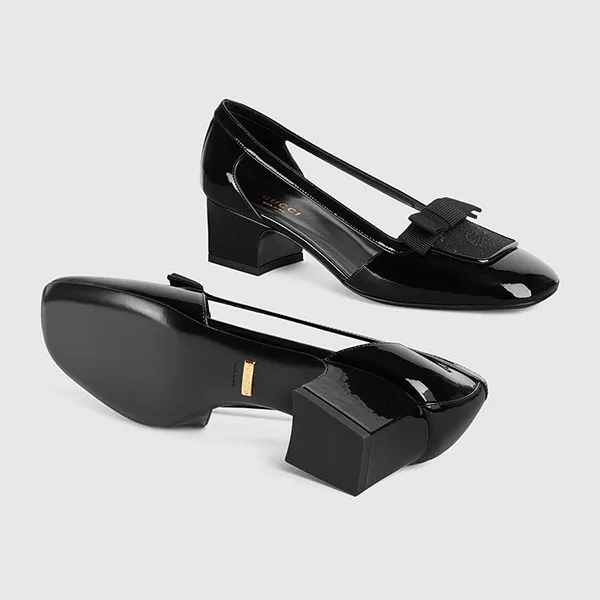 Giày Cao Gót Nữ Gucci Women's Pump With GG Canvas 750546 AACDJ 1088 Màu Đen Size 38.5 - Giày - Vua Hàng Hiệu