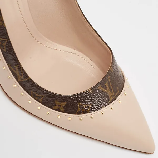 Giày Cao Gót Nữ Louis Vuitton LV Signature Pumps 1AACG5 Màu Be/Nâu Size 37