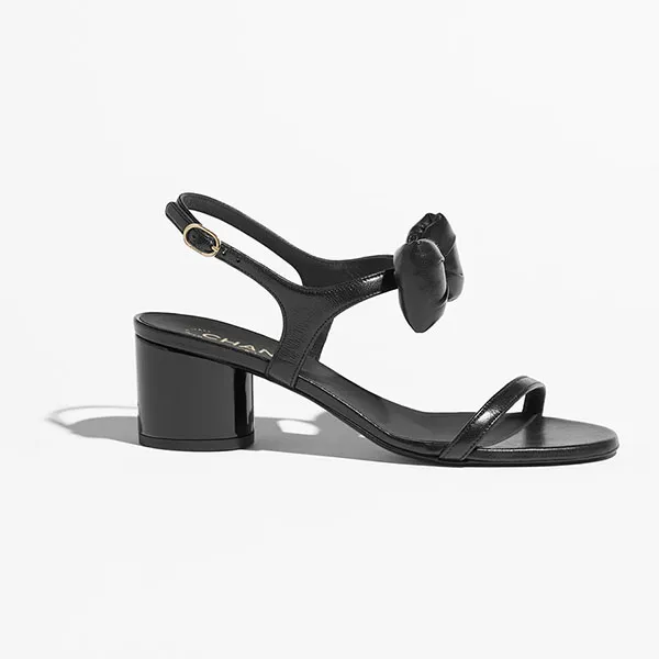 Giày Cao Gót Sandal Nữ Chanel Lambskin Màu Đen Size 36 - Giày - Vua Hàng Hiệu