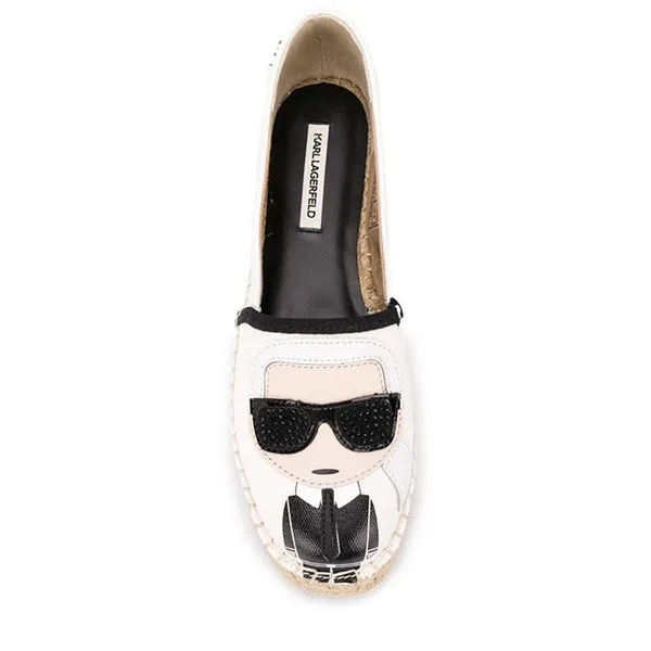 Giày Cói Slip On Nữ Karl Lagerfeld Kamini Karl Ikonic Màu Trắng Size 36 - Giày - Vua Hàng Hiệu