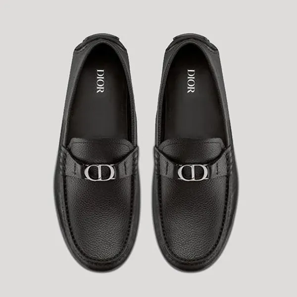 Giày Lười Nam Dior CD Logo Leather Moccasins Black 3LO114YJK-H569 Màu Đen Size 40 - Giày - Vua Hàng Hiệu