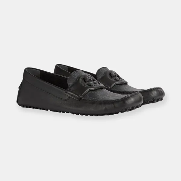 Giày Lười Nam Gucci Moca 730148AAB7Z1000 Màu Đen Xám Size 39.5 - Giày - Vua Hàng Hiệu
