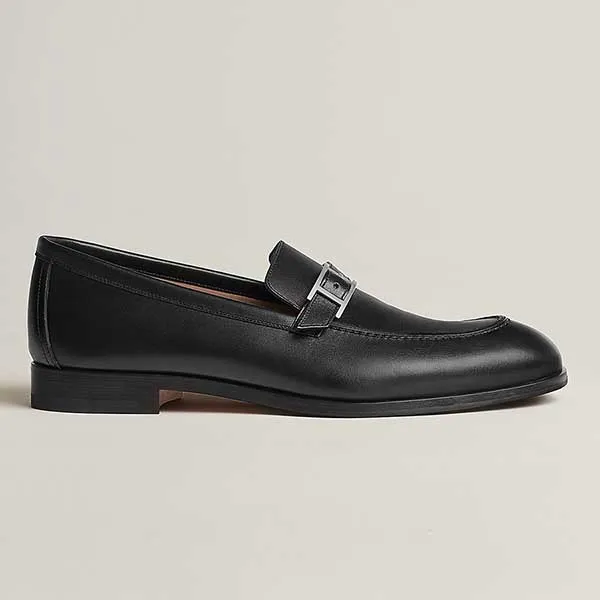 Giày Lười Nam Hermès Monterey Loafer Noir H171435ZH02390 Màu Đen Size 39.5 - Giày - Vua Hàng Hiệu