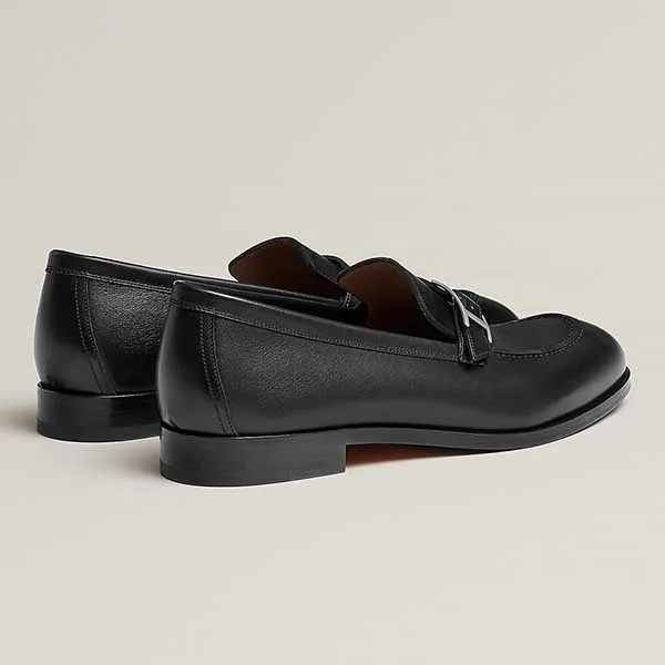 Giày Lười Nam Hermès Monterey Loafer Noir H171435ZH02390 Màu Đen Size 39.5 - Giày - Vua Hàng Hiệu